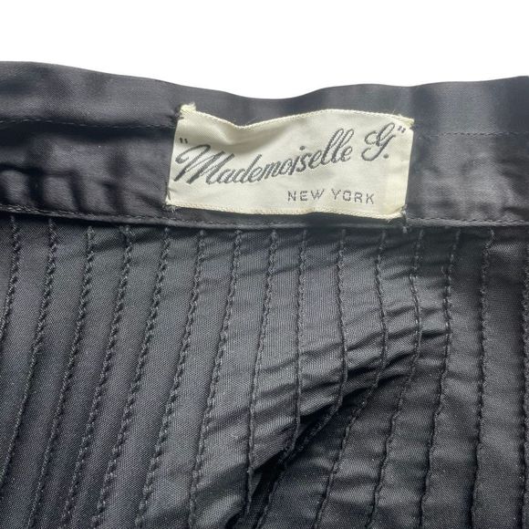 GORGEOUS VINTAGE BLACK CIRCLE SKIRT WITH DIAMOND PATTERN size 27in waist - Picture 5 of 11